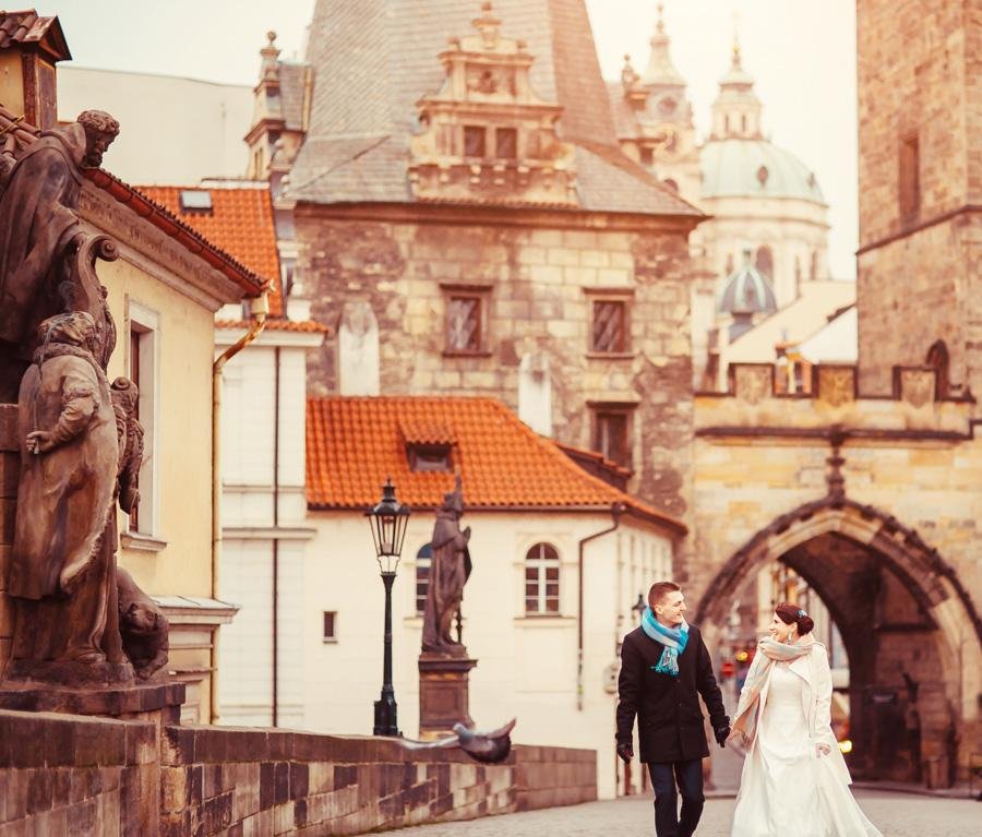 Winter wedding in Prague