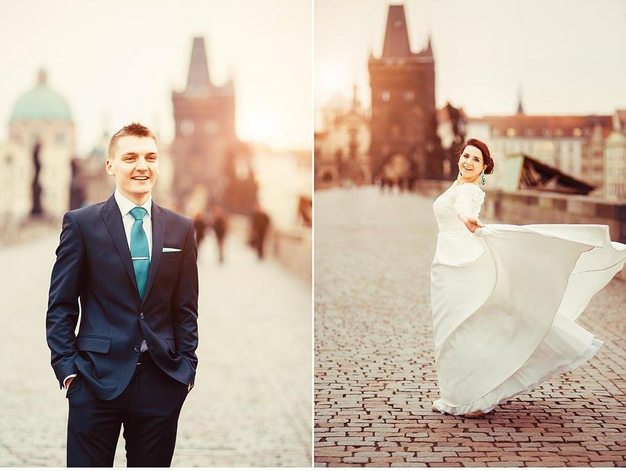 Свадебная фотосесия в Праге зимой