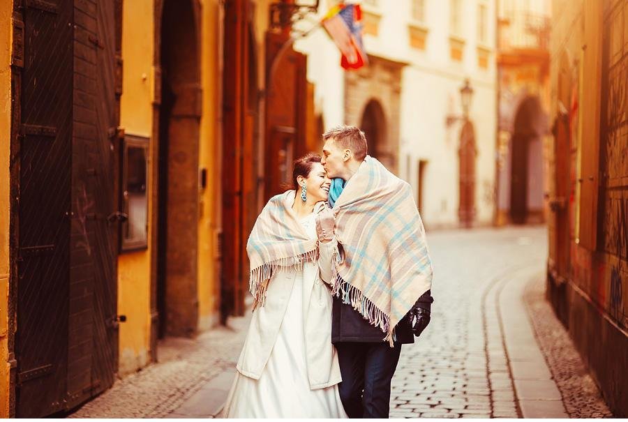 Свадьба в Праге зимой